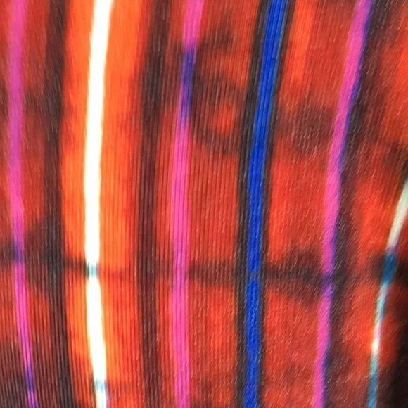 Rachael for Rachael Roy Dress Vintage Y2K diagonal ZIPPERS Red black tie dye  L - Picture 7 of 8